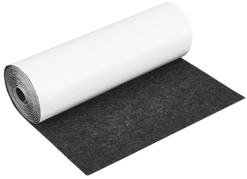 BENECREAT 3 m X 30 cm Dunkelgraue Selbstklebende Filzrolle, Regaleinlage Aus Filzstoff, Schubladeneinlage Für Schmuckkästchen, Handgefertigte Heimdekoration, 2 mm Dick