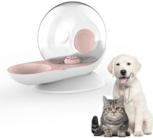 Coogime Fontaine à eau pour chats et chiens, 2,8L Fontaine à eau automatique pour animaux de compagnie avec filtre, abreuvoir, mangeoire automatique, grand volume (Rose, L)