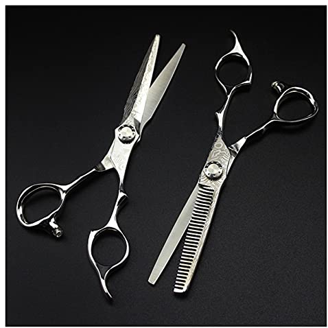CrEev Schere zum Haarschneiden, 6-Zoll-Friseurschere, Friseurschere, Effilierschere, Friseurschere, Zahnschere, Friseurschere, Haarschneideset (Farbe: Effilierschere) (Set