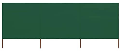 Homgoday Biombo de 3 paneles de tela, 400 x 80 cm, verde, para exteriores, balcón, jardín, divisor exterior, separador exterior