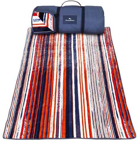 Tommy Bahama Outdoor Waterproof Picnic Blanket - Lightweight Portable Design with Carry Strap - Perfect for The Beach, Park, Camping, Concerts and More, 50 x 70