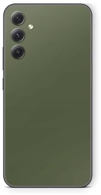 Skins4u Schutzfolie Aufkleber Skin kompatibel mit Samsung Galaxy A52 A52s 5G Kratzerschutz Skins Vinyl Folie Rückseite Solid State Olive