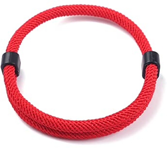 Generisch Bracciale Paracord, da uomo, in corda da vela, per uomo e donna, nero, regolabile, bracciale da surfista per uomo, bracciale discreto quotidiano per uomo, Eine Grösse, corda di nylon,
