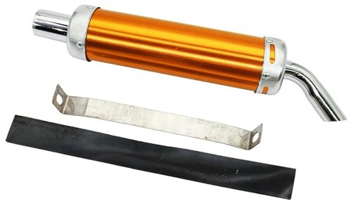 UMIXIRE Auspuffanlagen 28-mm-Auspuffrohr Für 125cc 150cc 160cc ATV-Motorrad-Auspuffrohr Dirt Pit Bike Für Kawasaki Schalldämpfer(Orange)