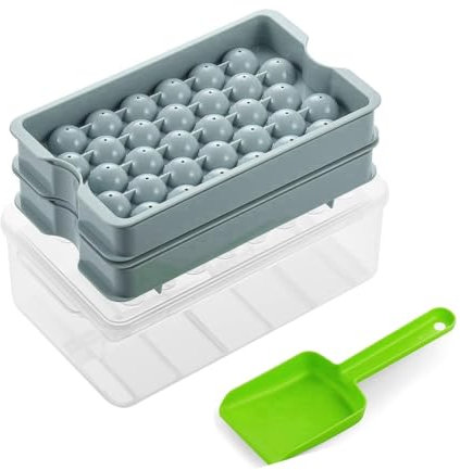 Plookyoe Mini Bac à GlaçOns avec Bac et CuillèRe, Bac à GlaçOns pour Mini RéFrigéRateur-CongéLateur, Bac à Glace PiléE pour Refroidir Les, Le Jus de Café