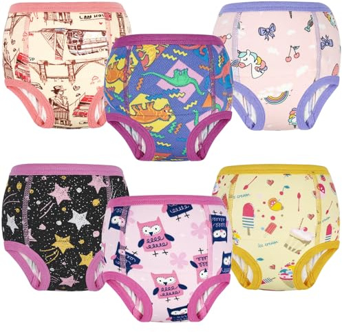 FLYISH DIRECT Baby Töpfchen Trainingshose, Kinder Töpfchentraining Unterwäsche für Jungen und Mädchen, Kleinkind Töpfchen-Trainingshosen, 100/3T