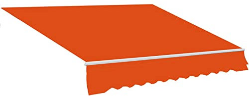 Lona de repuesto impermeable para exteriores, toldo retráctil, refugio personalizable para cubierta de cubierta, color naranja, 3 x 2,5 m