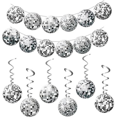 VIKY Guirlande décorative disco argentée