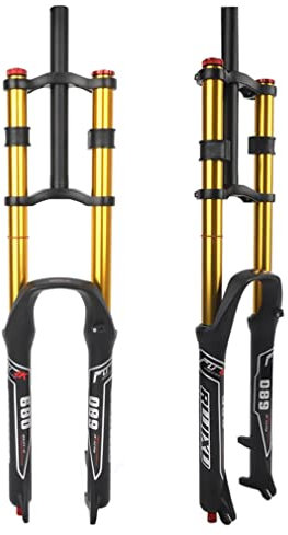 Mountainbikes Gabel Mountainbikes Federgabel 26/27, 5/29 Reise 130mm XC/DH Air Gabel Downhill Doppel Krone Rebound Einstellen 1-1/8 Gerade QR Manuelle Lockout