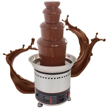 Fuente De Chocolate Con Capacidad De 3 Kg Torre De Fondue De Chocolate Caliente Temperatura Ajustable Para Derretir Queso Dulces Y Chocolate
