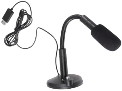 Angoily Microfono Condensatore Usb Per Podcast Audio Microfono Per Skype e Msn Design Per Ridurre Rumore Risposta in Frequenza Per Performance Chiare