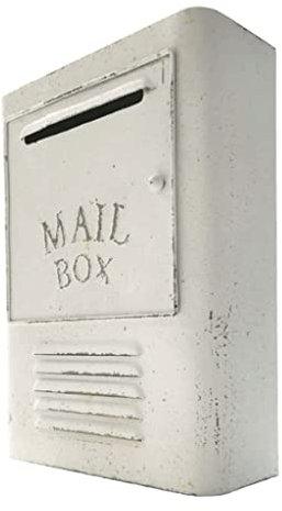 Boîte aux lettres murale vintage en fonte rectangulaire pour la maison et le bureau