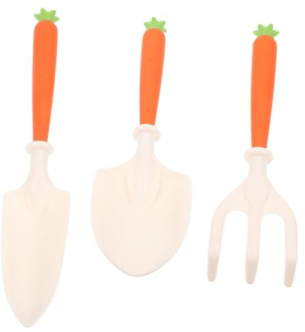 CHICAMPERA Outils de Jardinage Plastique Pelle à Terre et Râteau pour Transplantation et Creusage Kit pour Garçon Fille et Jardiniers