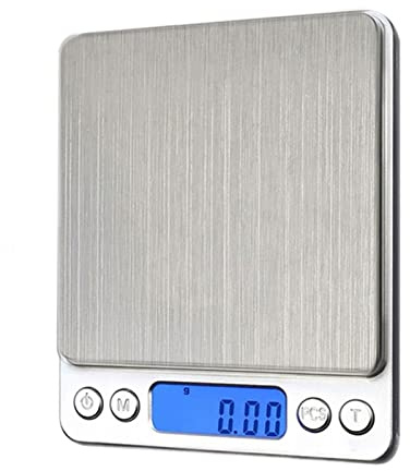 JINGYAN Báscula de Cocina Básculas de Cocina Báscula eléctrica con Pantalla Digital de Alta precisión para balanza de joyería Pesaje de Cocina