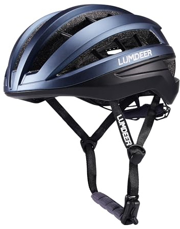 LUMDEER Matrix Fahrradhelm Erwachsene Rennradhelm Herren Damen Radhelm | Leicht & Starke Belüftung, 3D-Dämpfungssystem, CoreCage™ Technologie, Magnetverschluss, Modern Bicycle Helmet, Helm für Zopf