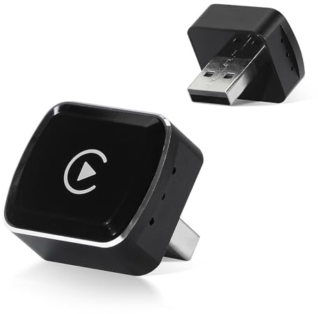 Adattatore Wireless CarPlay, Mini adattatore wireless Car Play per iPhone, Upgrade Mini Adattatore Wireless per CarPlay & Android Auto, Box Apple Carplay Plug e Play, Adatto per auto a partire