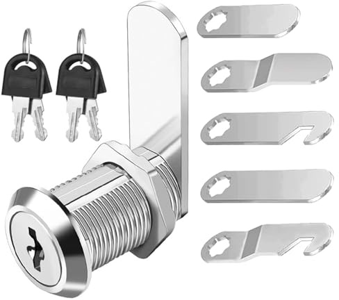 4-Keys Cam Lock, 16mm Diameter Mailbox Lock with Key, Zinc Alloy Letter Post Box, Toolbox, Furniture, Cabinet, Locker Camlock