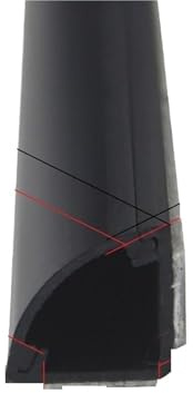 Oulotte Cache-câbles triangulaire de 1 m for rallonge électrique au sol, protection gaine câblage, dissimulateur câbles électriques(Black)
