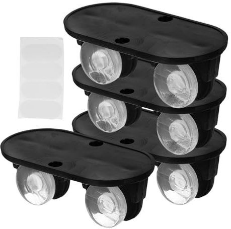 SEWACC 4pcs Self-Adhesive Mini Swivel Caster Wheels for Furniture and Appliances, Sticky Rotating Pulley Wheels for Under-Bed Storage Boxes, Trash Cans, and DIY Home Organization