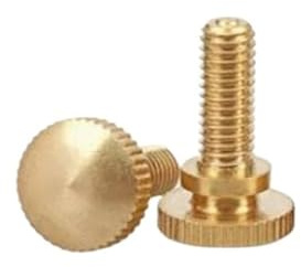 2 Stück Messing-Rändelschrauben mit hohem Kopf for doppelwandige Computergehäuse, M5 M6(10mm,M5)
