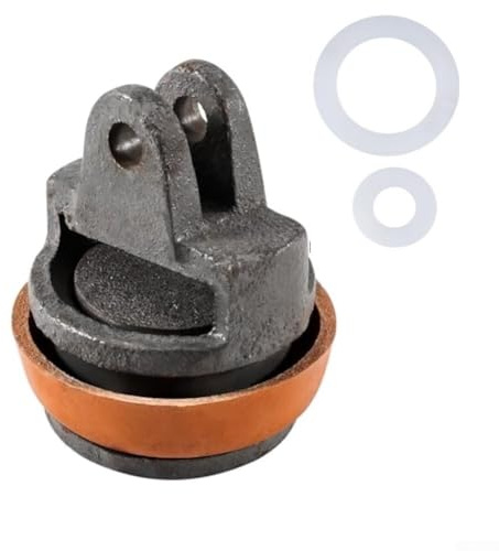 Opatiny Ersatzkolben mit Lederdichtung für Handpumpe Typ 75, Gusseisen, Weiß, Grau, Braun