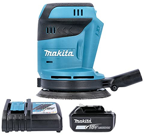 Makita DBO180 18V Li-ion Random Orbit Sander with 1 x 6Ah Battery & Charger