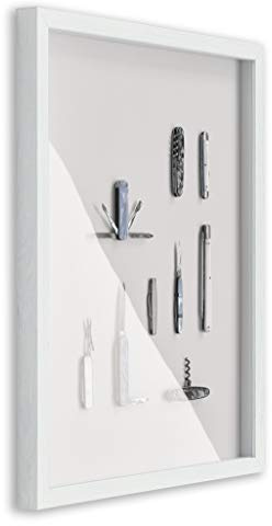 BIRAPA Objektrahmen Talon SPACE 25x40 cm Weiß Gemasert 3D Bilderrahmen zum Befüllen