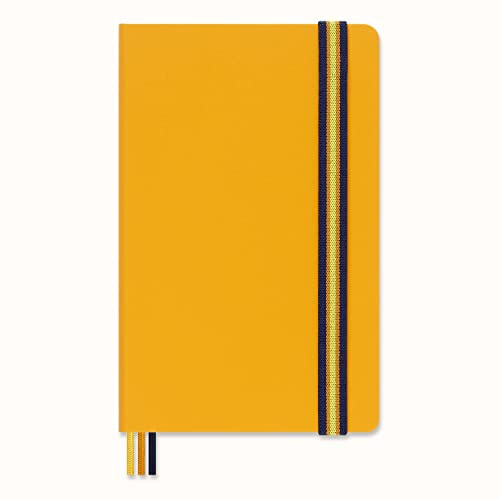 Moleskine x K-Way Notebook, Taccuino in Edizione Personalizzata con Pagine a Righe e Copertina Rigida, Formato Large 1x21 cm, Colore Giallo