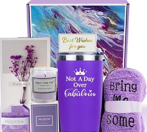 Euakee Lustige Geschenke für Frauen, Entspannung Geschenk für Frauen, Personalisierte Geschenke für Frauens Geburtstag, Spa Beauty Badeset Geschenkset für Frauens, sie, Freundin, Mama (Lila)