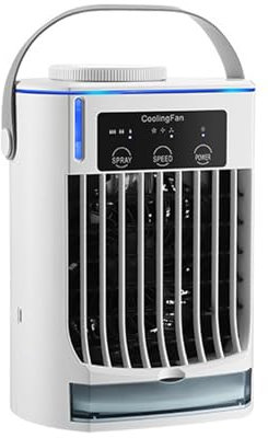 Mini USB-C Tischventilator mit Zerstäuber, leise und tragbar, geeignet für Zuhause und Büro