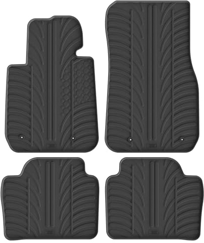 Gledring Satz Gummimatten kompatibel mit BMW 3er F30/F31 2012-2019 (T Profil 4-teilig + Montage-clips), Schwarz | kompatibel mit BMW 3er F30/F31 2012-2019 (T-Profil 4-tlg. + Montageclips)