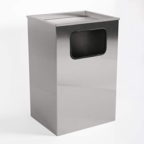 Abfall-Aschenbecher Classic 62x40x33cm 28 ltr Edelstahl Marke Szagato Made in Germany (Industrie Standaschenbecher modern Design Aschenbecher für draussen aus Edelstahl für innen und außen outdoor)