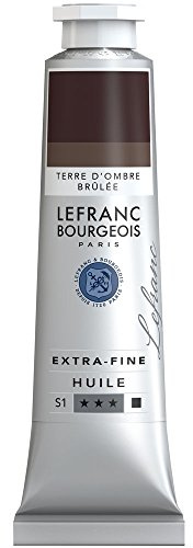 Lefranc Bourgeois 405134 extra feine Ölfarbe in Künstlerqualität aus hochwertigen Pigmenten, lebendige Farben, hohe Lichtechtheit, 40ml Tube - Umbra Gebrannt