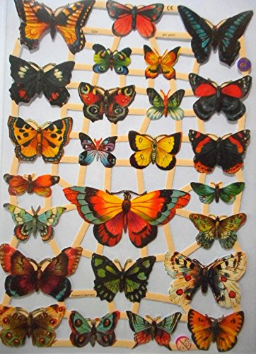Glanzbilder Schmetterling EF 7324 Oblate Posiebilder Scrapbook Deko GWI 542
