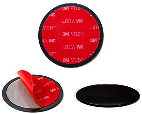 Navitech 80mm (TWIN PACK) Circular Adhesive Universal Dash Disc Compatible With The Use With Windscreen Suction Cups Compatible With The Vantrue N2 Pro