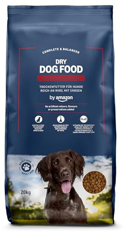 by Amazon - Croquettes complètes pour chien adulte, Boeuf aux Petits Pois, 20kg, lot de 1