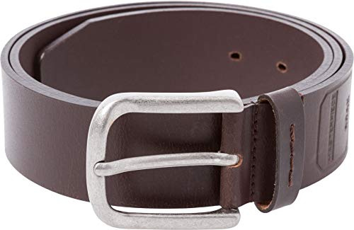 BRAX Herren Style Masterpiece Büffelleder Uni Schließe American Silver Gürtel
