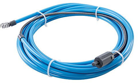 Loops 7m Drill Powered Drain Auger Probe - Flexible Wire Waste Soil Pipe Unblocking Tool - Power Tool Plunger Waste Breakdown Kit - Wire Coil Plug Hole/Toilet Trap