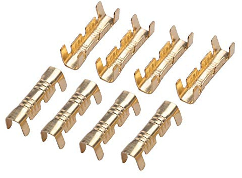 Crimpklemmen-Set Stoßverbinder aus Messing 0,5-1,5mm², 100 Stk. | Verbindet zwei Leitungen zuverlässig durch Crimpen, Aus Messing, Drahtverbinder für Geräteschalter und Automobil