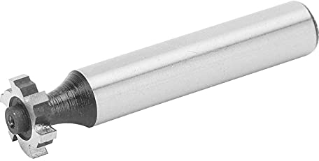 3 x 13 x 10 mm Broca cortadora de ranura en T, cortador de asiento de llavero de aspa de madera de acero de alta velocidad HSS, broca cortadora de ranura en T de mango recto, herramientas de fresad