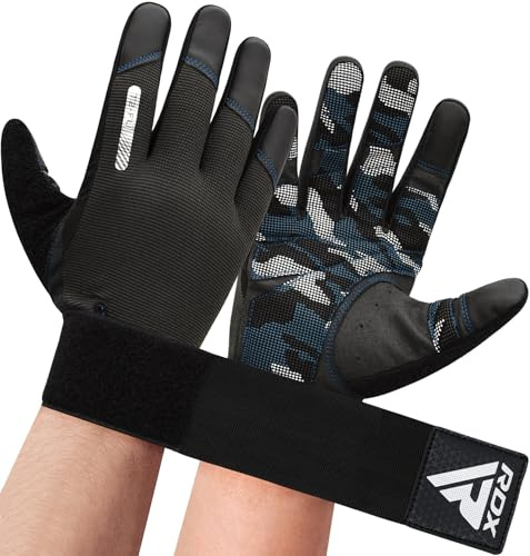 RDX Haltérophilie Doigt Complet Gants De Gym, Écran Tactile Paume Antidérapante Respirante, Hommes Femmes Home Fitness Workout Bodybuilding HIIT Powerlifting Exercice Équipement De Musculation
