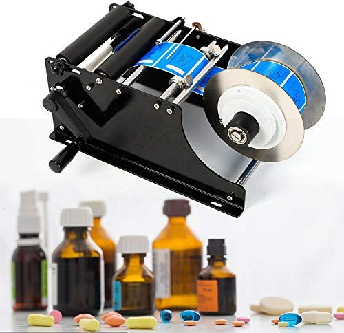 Futchoy Bottle Labelling Machine 30pcs/min - Adjustable semi-Automatic Labeling Machine Manual Labeling Machine for 15-120mm cans and Bottles MT-30