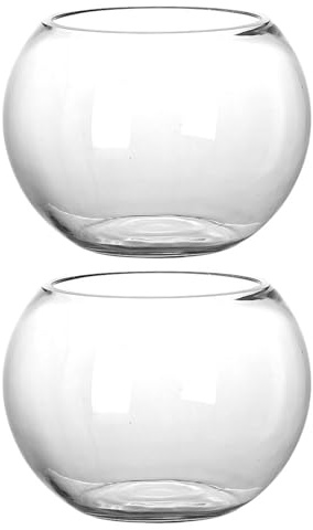 2pcs Micro Landscape Glass Bottle Ornament Plant Gold Decor Business Card Bowl Glass Terrarium Bowl Succulent Propagation Station Moss Terrarium Moss Container