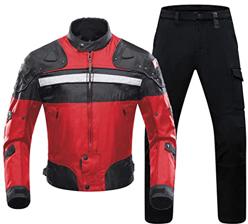 Hcclijo Herren Motocross Jacke Körperschutz Wasserdicht 4 Jahreszeiten Entfernen Warm Halten Futter Motorradjacke