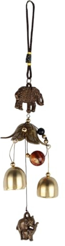 Tissting Carillons Éoliens en Métal Vintage Sept Modèles Décoration Feng Shui - Cloches Musicales pour Jardin Terrasse Balcon Intérieur Extérieur 30 Cm/12 inches Apporte Chance Et Bonne Humeur