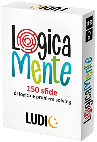 Ludic - Logicamente - 150 Sfide di Logica e Problem Solving | Giochi di Carte, Perfetto Gioco Da Tavolo Per Tutta La Famiglia, Giochi Di Società Per Adulti e Ragazzi. Regalo Compleanno, Regalo Natale