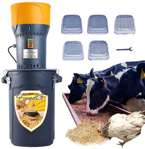 FoundGo 6.6gal Electric Agricultural Feed Grain Mill Grinder for Wheat Corn Spice with 5 Filter 110V 1000W 25L