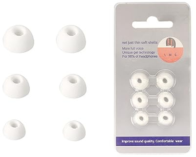Newwyt Anti Slip Waterproof Replace Earplug Ear Tips Pad Set Silicone In-Ear Earphone Earbuds Cover Cap For Nothing Ear (2) (1) White Silicone