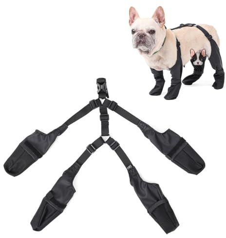 Rutschfeste Hundeschuhe, Hundestiefel, Outdoor-Spaziergänge, wasserdicht, verstellbar, Winter-Hundestiefel, Regen, Outdoor, warme Hundeschuhe, Pfotenschutz zum Laufen, Wandern, Spazierengehen