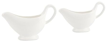 ABOOFAN Lot De 2 Saucières Individuelles En Céramique Blanche Pour Servir Des Condiments Avec Anse Pour Les Réunions De Famille